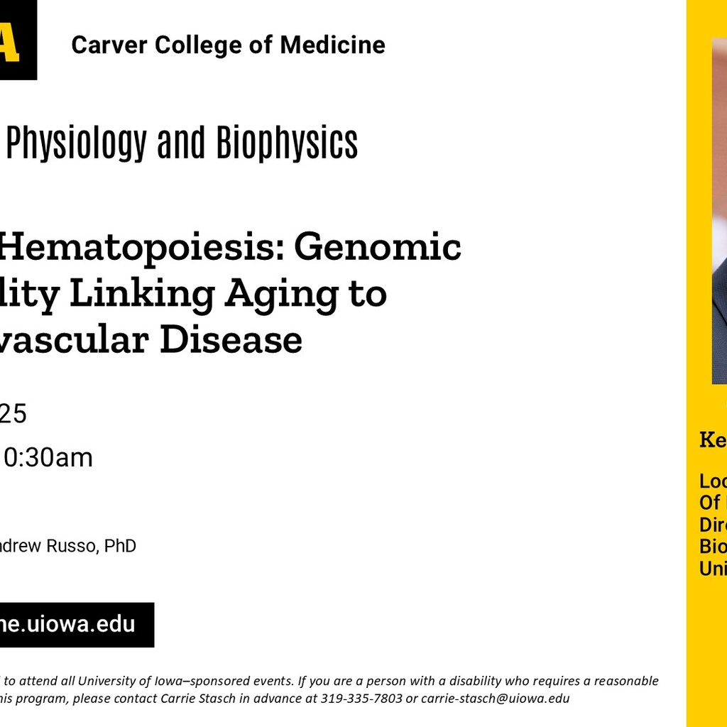 Molecular Physiology and Biophysics Seminar, Kenneth (Ken) Walsh, PhD promotional image