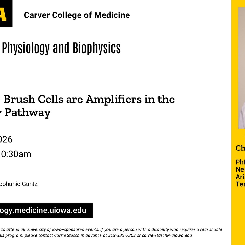 Molecular Physiology and Biophysics Seminar, Christian Candler promotional image